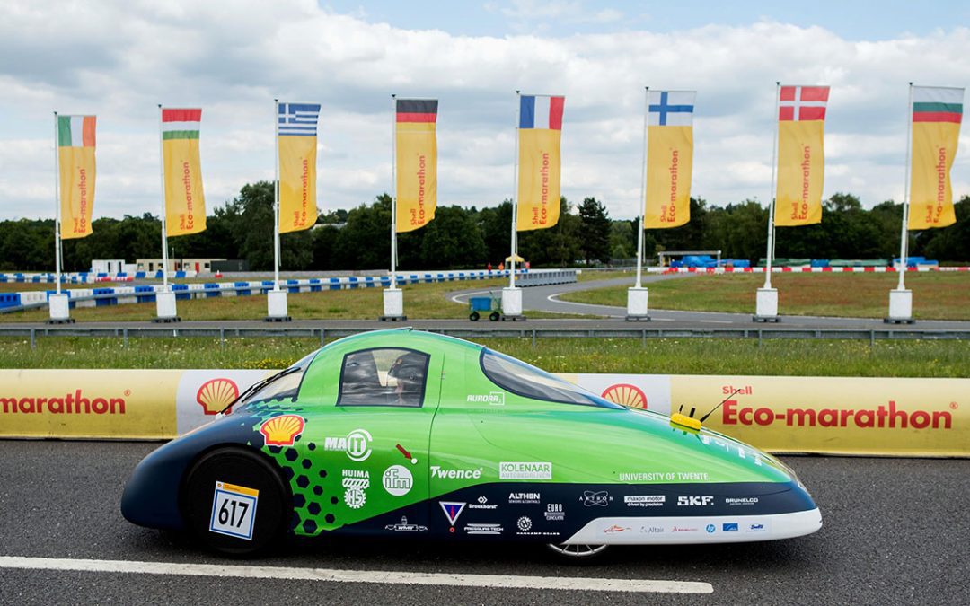 A car competing in the Shell Eco-marathon.