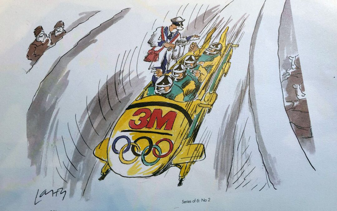 3M Olympics Cartoon image