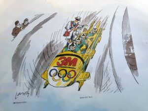 3M Olympics Cartoon image