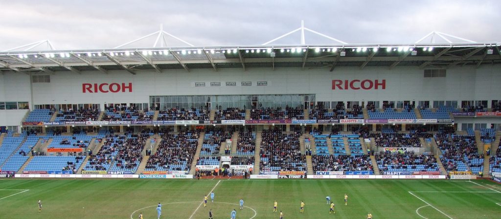 The Ricoh sports sponsorship at the Ricoh Arena.