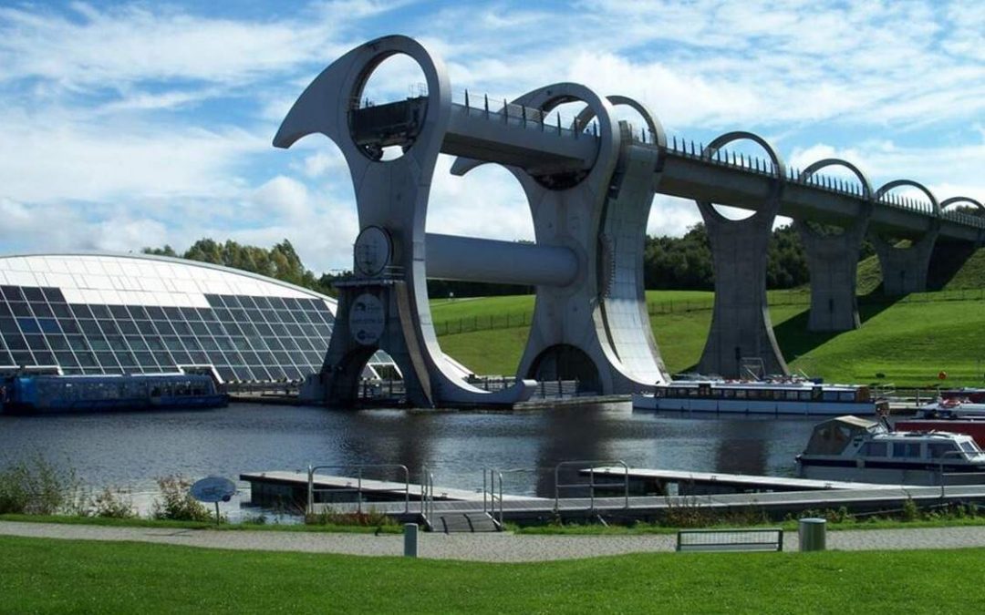 The Falkirk Wheel Canal boat lift