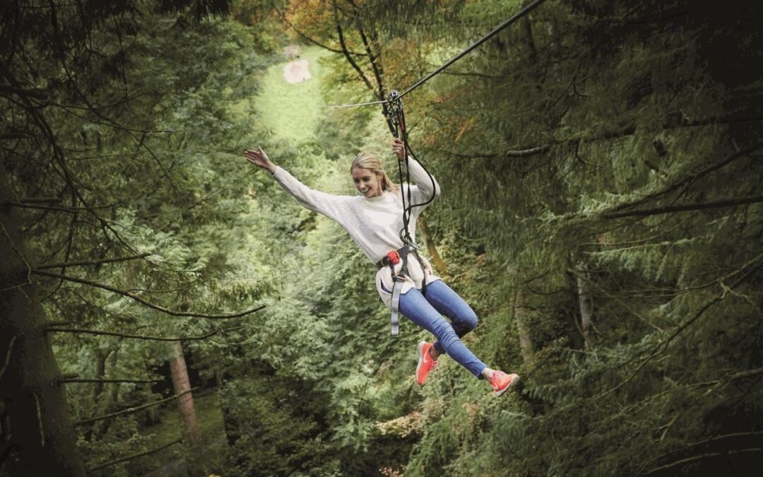 The zip line experience at Go Ape